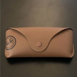 Ray Ban Brown Glasses Case Snap Closure Lined Interior Case Only